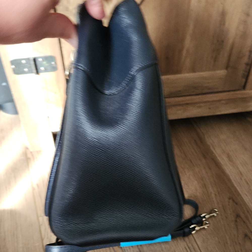 Coach Dark Blue Leather Shoulder Bag - Picture 13 of 16